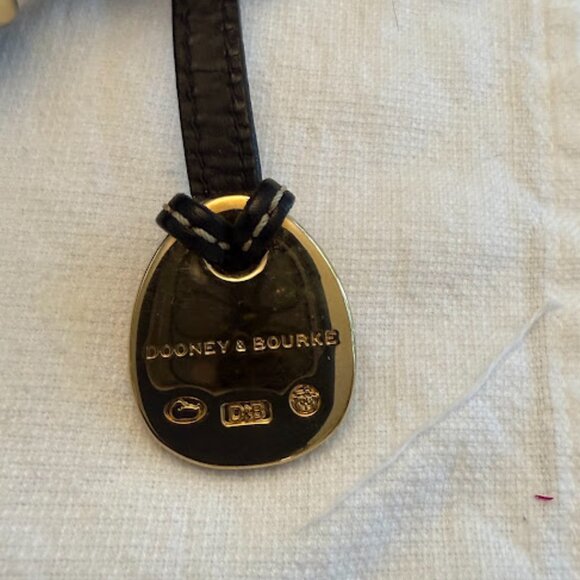 Dooney & Bourke Vintage small East/West Slouch black DB Signature Shoulder bag - Picture 11 of 16